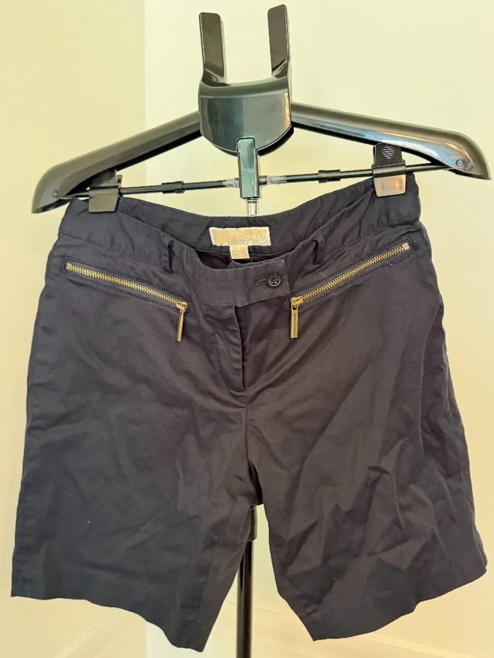 Michael Kors Navy Blue Shorts with Zipper Accents Size 8